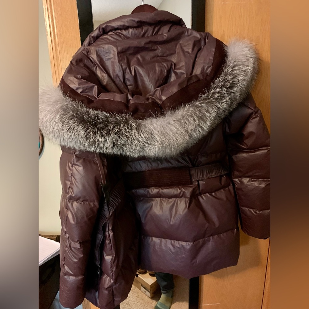 Andrew Marc Morro Coated Down Jacket, Burgundy, XL - Picture 6 of 8